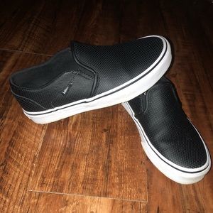 Perf Leather Van Slip Ons
